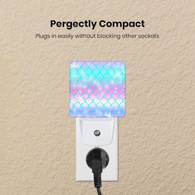 Night Light Plug-in Dusk to Dawn Smart Sensor White Led Nightlight for Bedroom Bathroom Kitchen Hallway Stairs Energy Efficient Decor Desk Lamp