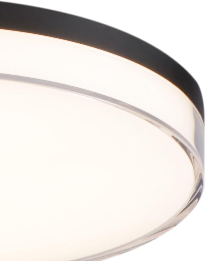 Minka Lavery 759-2-66A-L Vantage LED Flush Mount, 1-Light, 25 Total Watts, 11-in H x 1.5-in W, Coal Black