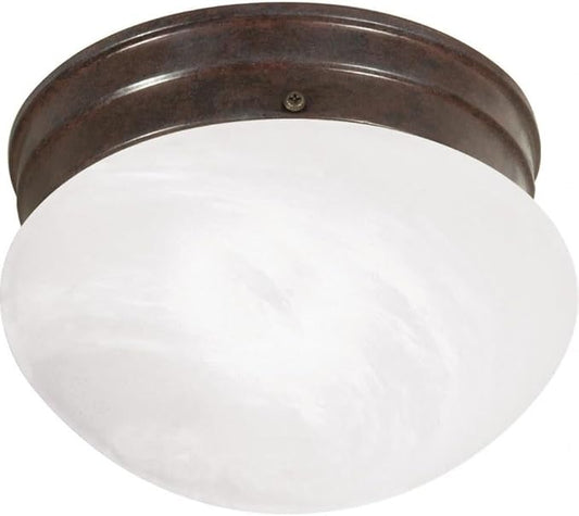 Nuvo Lighting SF76/670 One Light Mushroom, Old Bronze/Alabaster Glass
