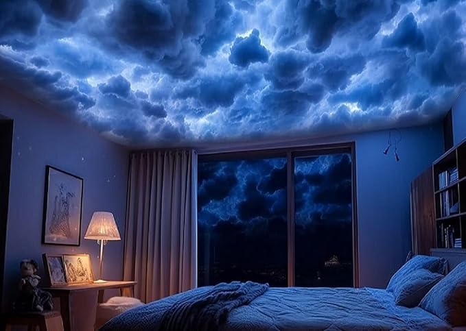 Cloud LED Lights for Ceiling. 3D Thunder Clouds Light Music Sync LED Storm Kits with Multicolor Changing Strip. Thundercloud for Gaming Room & Basement décor 16 Ft