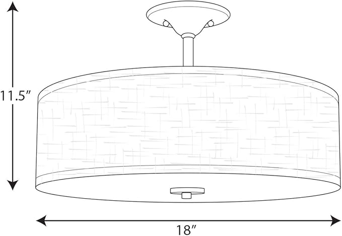 Progress Lighting P350167-009 Inspire Close-to-Ceiling, Brushed Nickel, 11.50x18.00x18.00
