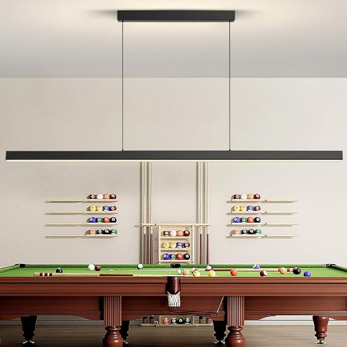 LED Island Lights, 71" LED Linear Pendant Light Fixtures,3300k-6500K Dimmable Pool Table Light with Remote, Modern Pendant Lights for Kitchen Dining Room Living Room Office Bar Billiard Table Light