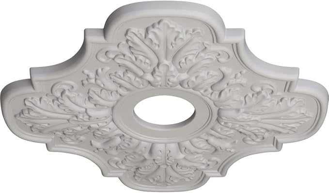 Ekena Millwork CM17PEUWFDecorative Ceiling Medallions Modeled After Original Historical Patterns & Designs, Ultra Pure White