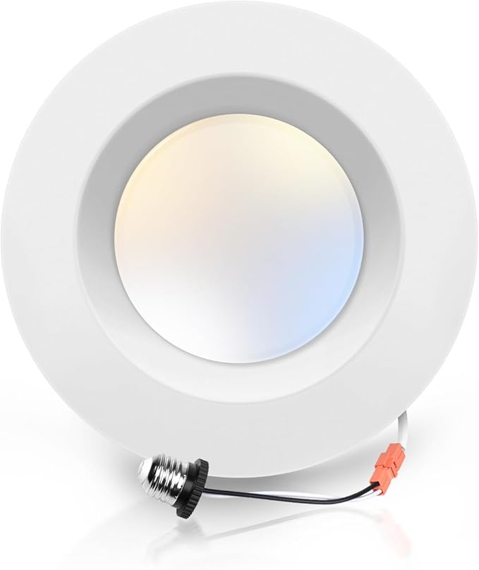 ECOELER 5/6 inch LED Recessed Lighting, Dimmable Ceiling Can Light, 16.5W 1200Lm, 5CCT Selectable(27K, 30K, 40K, 50K, 60K), Aluminum Trim, Retrofit Installation Downlight - ETL & FCC Listed