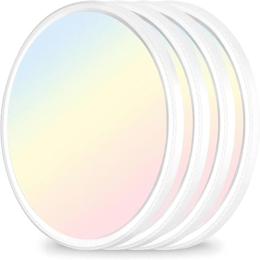 hunhun 4 Pack 15.8 Inch Dimmable LED Flush Mount Ceiling Light 4800LM Round Light Fixture 5 Color Temperature Selectable Large Flat Ceiling Lamp for Living Dining Room White ETL Listed