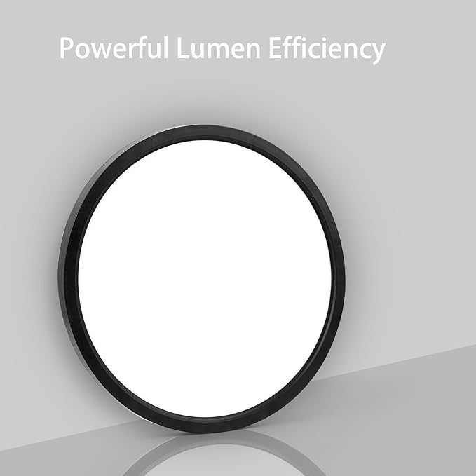 TALOYA Dimmable Flush Mount Ceiling Light,12Inch,20W,5 CCT,LED Ceiling Light Fixture for Bedroom,Kitchen,Living Room,Black