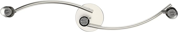 Track Lighting, Modern 3-Light Decorative Brushed Steel Flush Mount Ceiling Light Fixture, GU10 Pivot Heads, Adjustable Arms Directional Ceiling Spotlight Over Kitchen Sink, 28 Inch