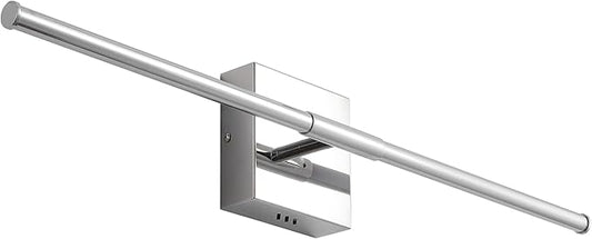 JONATHAN Y 28" Chrome Modern Dimmable Integrated LED Wall Sconce, Metal Vanity Light for Bathroom Mirror Bedroom Hallway, Sleek Hardwired Wall Lamp Fixture, 3000K JYL7022A