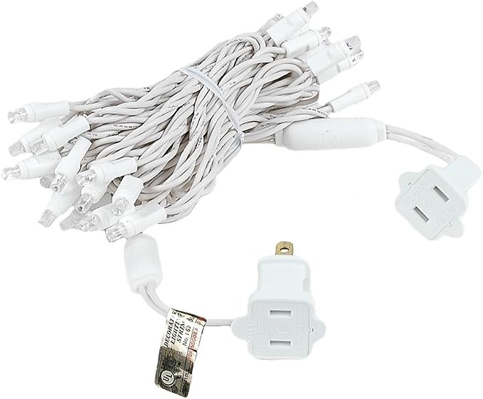 Novelty Lights 11.5 Feet 35 LED String Light, Warm White on White Wire, 4" Spacing Short Fairy Lights, Connectable End-to-End, UL Listed for Indoor/Outdoor