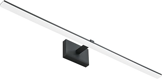 ZUZITO Black Bathroom Light Fixtures - 48 inch Modern Vanity Lights for Bath LED Bathroom Lights Over Mirror Dimmable Cool White Light