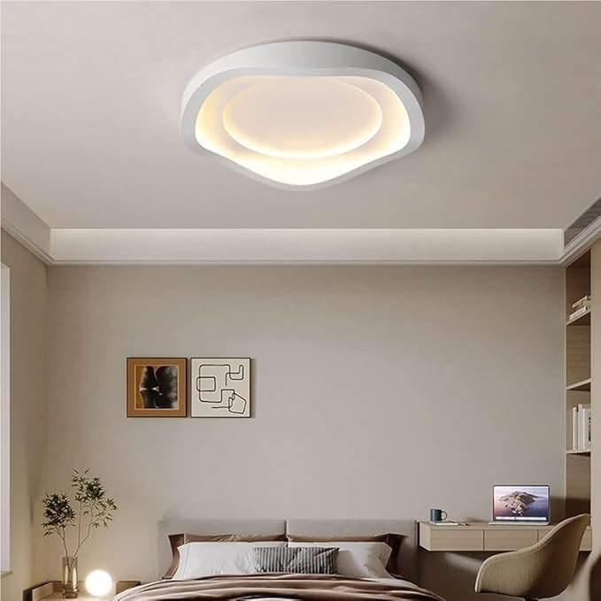 Modern Minimalist Ceiling Light Fixtures Ultra Thin Metal Acrylic Close to Ceiling Lights Nordic Dimmable Ceiling Lamps for Bedroom Kitchen Dining Room Living Room(40CM)
