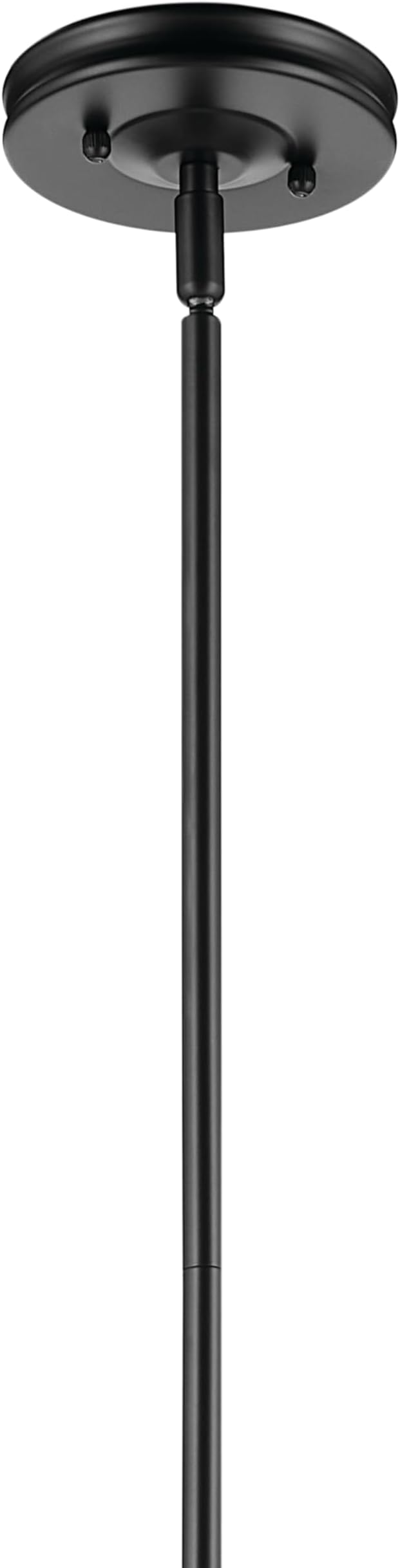 Kichler Laria 1-Light Pendant, Updated Traditional Light, Sloped Ceiling Compatible, for Kitchen with Opal Glass in Black (14.5" x 10.5"), 52774BK