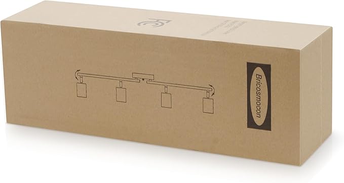 Track Lighting Fixtures Ceiling Black, Kitchen Lighting Fixture, 30" 4-Light Track Light Kit, LED Wall Spotlights with Rotatable Heads, Ceiling Lights for Sink Bathroom(GU10 Socket, No Bulb)