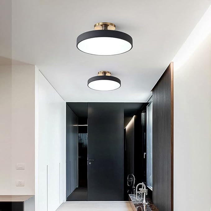 CHENKUI Macaron Ceiling Light LED Half Flush Mount Modern Ceiling Lamp Fixture Three-Tone Light (3000K/4500K/6000K) Ceiling Lighting Easy Installation of Round Lights for Entrance