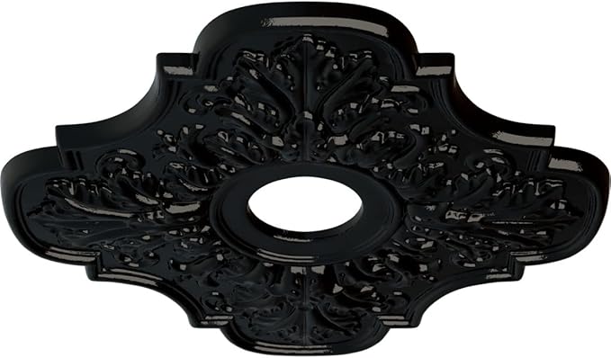 Ekena Millwork CM17PEBPSDecorative Ceiling Medallions Modeled After Original Historical Patterns & Designs, Black Pearl