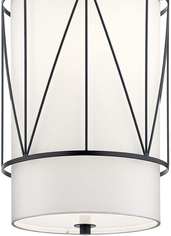Kichler Birkleigh 18.25" 1 Light Pendant with Satin Etched Glass in Classic Gold