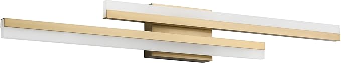 PRESDE 32" LED Vanity Light Bar, Modern Brushed Gold Bathroom Light Fixtures Over Mirror