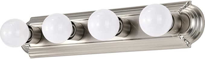 Nuvo Lighting 60/301 Transitional Four Light Vanity in Pwt, Nckl, B/S, Slvr. finish