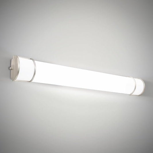 ASD LED 48" Vanity Flush Mount Light Fixture, Linear Bathroom Lighting Bar | 3CCT, Dimmable, Energy Star, ETL Listed | 35W 3200LM 3000-5000K 120V | Long Tube Bath Wall Sconce Over Mirror | Nickel
