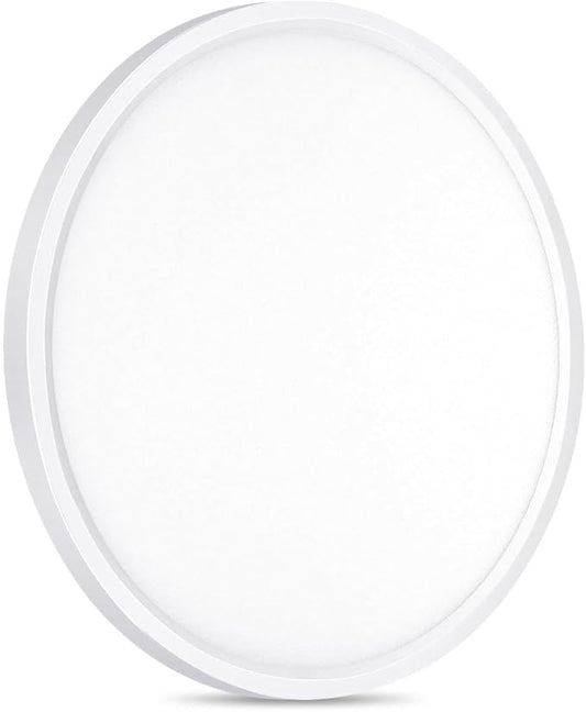 1 Pack LED Flush Mount Ceiling Light, 24W Ultra Thin Round White Lamp 3000K/4000K/6500K 3 Color Temperatures Adjusted Modern Ceiling Lights, Wired