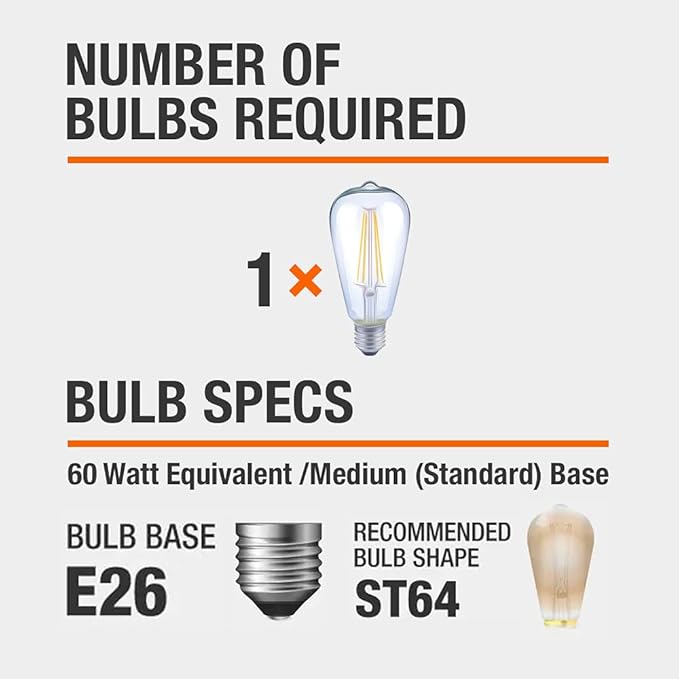 Worth Home Products Instant Pendant Conversion Kit Adapter Only 4"-6" Recessed Light Conversion Kit to Screw-in Pendant (Matte Black - Bulb Not Included)