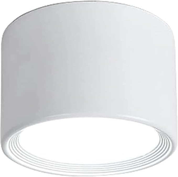 Round Ceiling Light Mid Century Modern Nordic Minimalist Downlight Small Close to Ceiling Lighting Fixture for Living Room Porch Balcony Aisle Corridor Home(White-15CM,White Light -6000k)