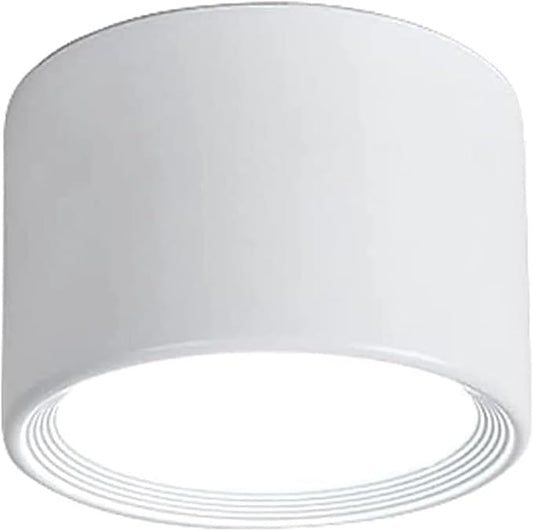 Round Ceiling Light Mid Century Modern Nordic Minimalist Downlight Small Close to Ceiling Lighting Fixture for Living Room Porch Balcony Aisle Corridor Home(White-15CM,White Light -6000k)