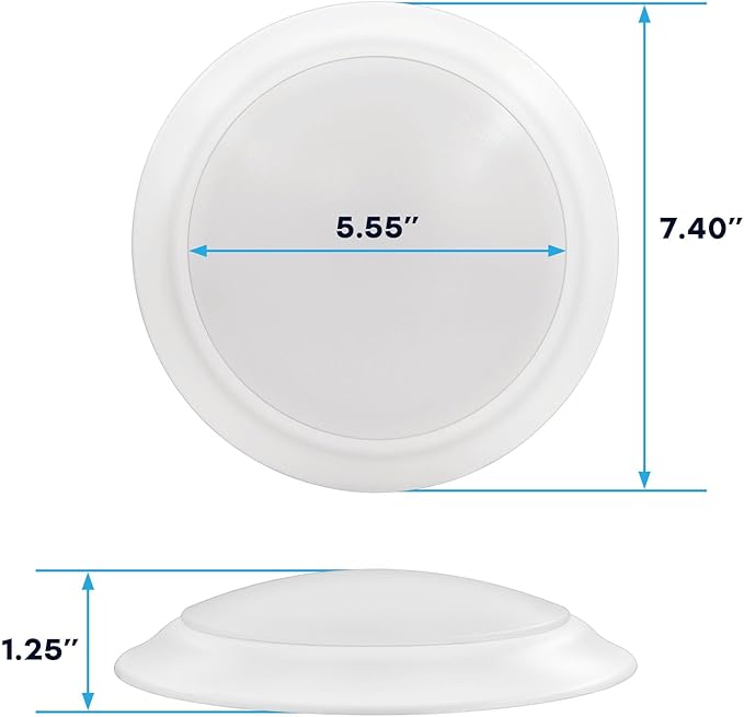 LUXRITE 6 Inch LED Disk Lights, Dimmable Flush Mount Ceiling Light, 5CCT Selectable 2700K 3000K 3500K 4000K 5000K, 12.5W, 1000LM, Surface Mount Light Fixture, Damp Rated, Energy Star, ETL