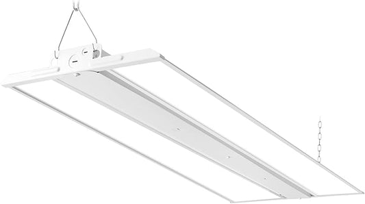 hykolity 4FT 250W LED Linear High Bay Shop Light, 33750LM 135LM/W, 100-277V, 0-10V Dimmable, 5000K Daylight Hanging Light for Warehouse Workshops