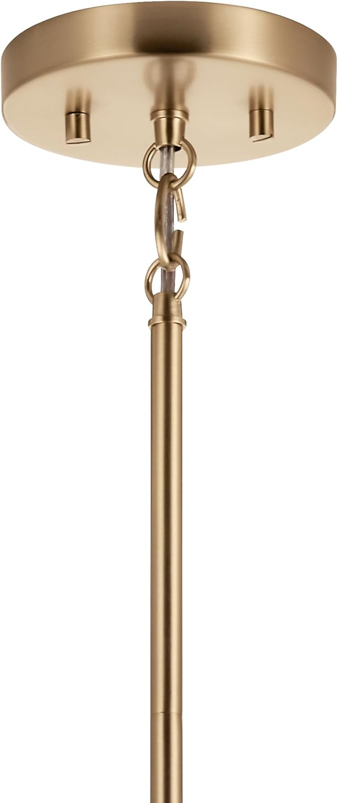 Kichler Madden 1-Light Mini Pendant with Clear Glass in Champagne Bronze, Sloped Ceiling Compatible, for Game Room, Bar, Island, Billiards Table or Kitchen (15" x 7"), 52725CPZ