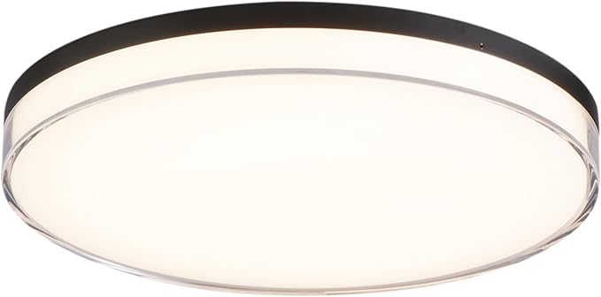 Minka Lavery 769-2-66A-L Vantage LED Flush Mount, 1-Light, 30 Total Watts, 13-in H x 1.5-in W, Coal Black