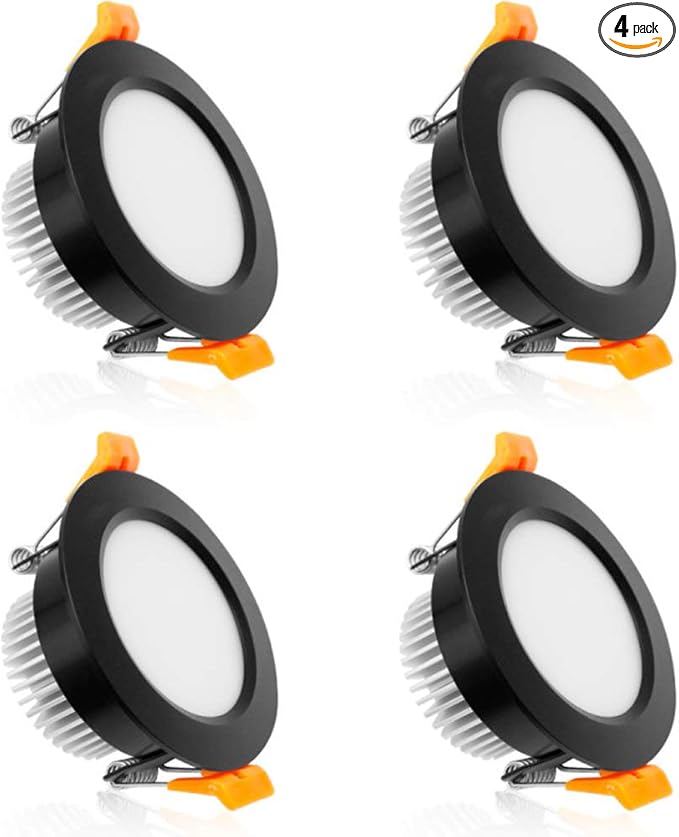 YGS-Tech 2 Inch LED Recessed Lighting, Dimmable Downlight 3W(35W Halogen Equivalent), CRI80, 3000K Warm White Ceiling Light with LED Driver(4 Pack)
