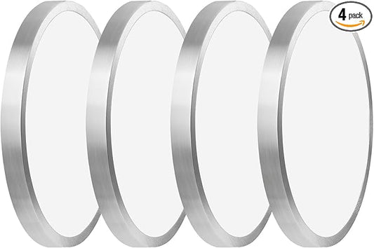 Hlite Dimmable 4pack 12 inch Flush Mount LED Ceiling Light Fixture,24W 2600LM Super Slim 3000K/4000K/5000K 3CCT Selectable,Dimmable Flush Mount Ceiling Light for Kitchen,Bedroom (Brushed Nickel)
