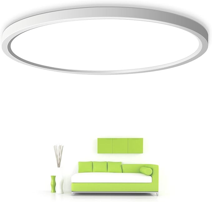 inShareplus 15.7" LED Flush Mount Ceiling Light Fixture, 32W [320W Equiv] Daylight 5000K Thin Flat Modern Ceiling Light for Bedroom, Living Room, Office