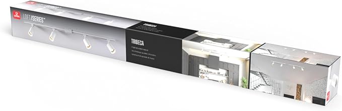 Globe Electric 59740 Tribeca 4-Light 56" Track Lighting Kit, Matte White