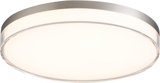 Minka Lavery 759-2-84-L Vantage LED Flush Mount, 1-Light, 25 Total Watts, 11-in H x 1.5-in W, Brushed Nickel