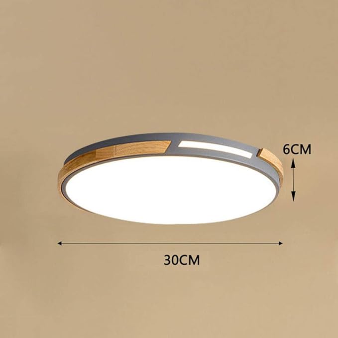 American Minimalist LED Ceiling Lamp Living Room Ultra-Thin Modern Bedroom Ceiling Recessed Lamps Round Solid Wood Kitchen Corridor Ed Ceiling Lamp 40cm 30cm 50cm
