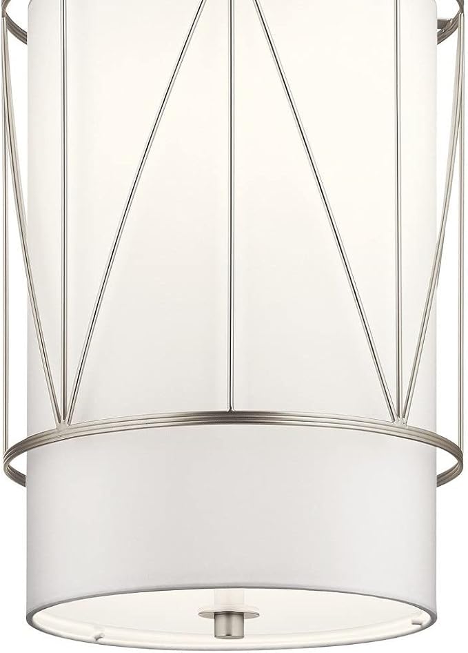 Kichler Birkleigh 18.25" 1 Light Pendant with Satin Etched Glass in Black