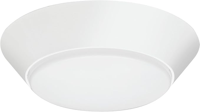 Lithonia Lighting 13 inch Round LED Flush Mount Thin Ceiling Light Mount, White, 3000K, Dimmable, Wet Listed (FMML 13 830 WL)