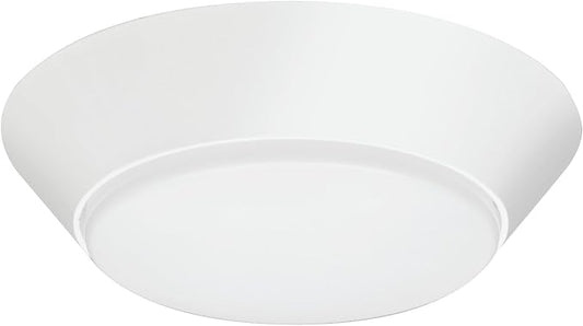 Lithonia Lighting 13 inch Round LED Flush Mount Thin Ceiling Light Mount, White, 3000K, Dimmable, Wet Listed (FMML 13 830 WL)