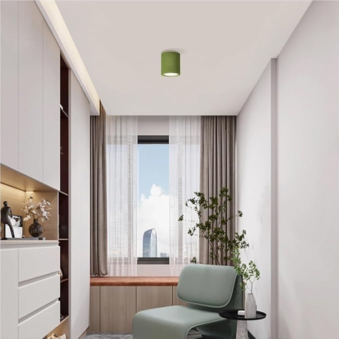 5.5 Inch Mini Nordic Resin Flush Mount Ceiling Light Cream Color Modern Minimalist Downlight Fixture for Bedroom Living Room Kitchen Hallway Restaurant(Beige)