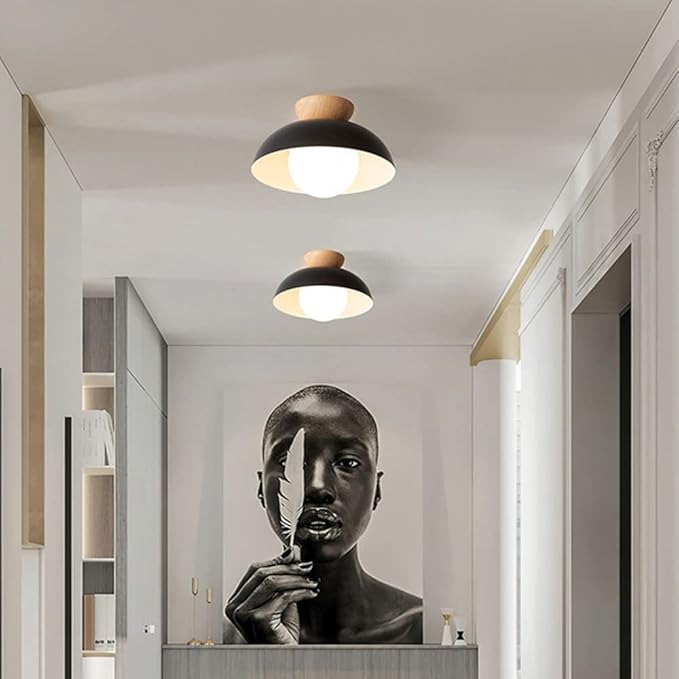 Minimalist Ceiling Light Round Ceiling Lamp Fixture Semi Recessed E14 Pendant Light Decoration Ceiling Lighting Fixtures Nordic Style Bedroom Aisle Corridor Entry