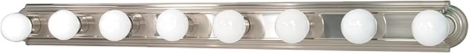 Nuvo Lighting 60/303 Transitional Eight Light Vanity in Pwt, Nckl, B/S, Slvr. Finish
