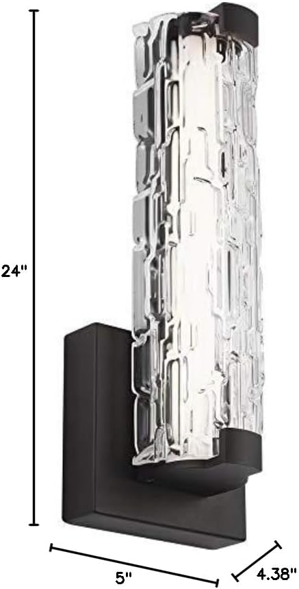 Feiss Lighting-Cutler-1 Light Bath Vanity Approved for Damp Locations in Contemporary Style-24 Inch Wide by 5 Inch High-