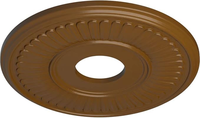 Ekena Millwork CM15BESTF 15 3/4"OD x 3 7/8"ID x 3/4"P Berkshire Ceiling Medallion, Smokey Topaz