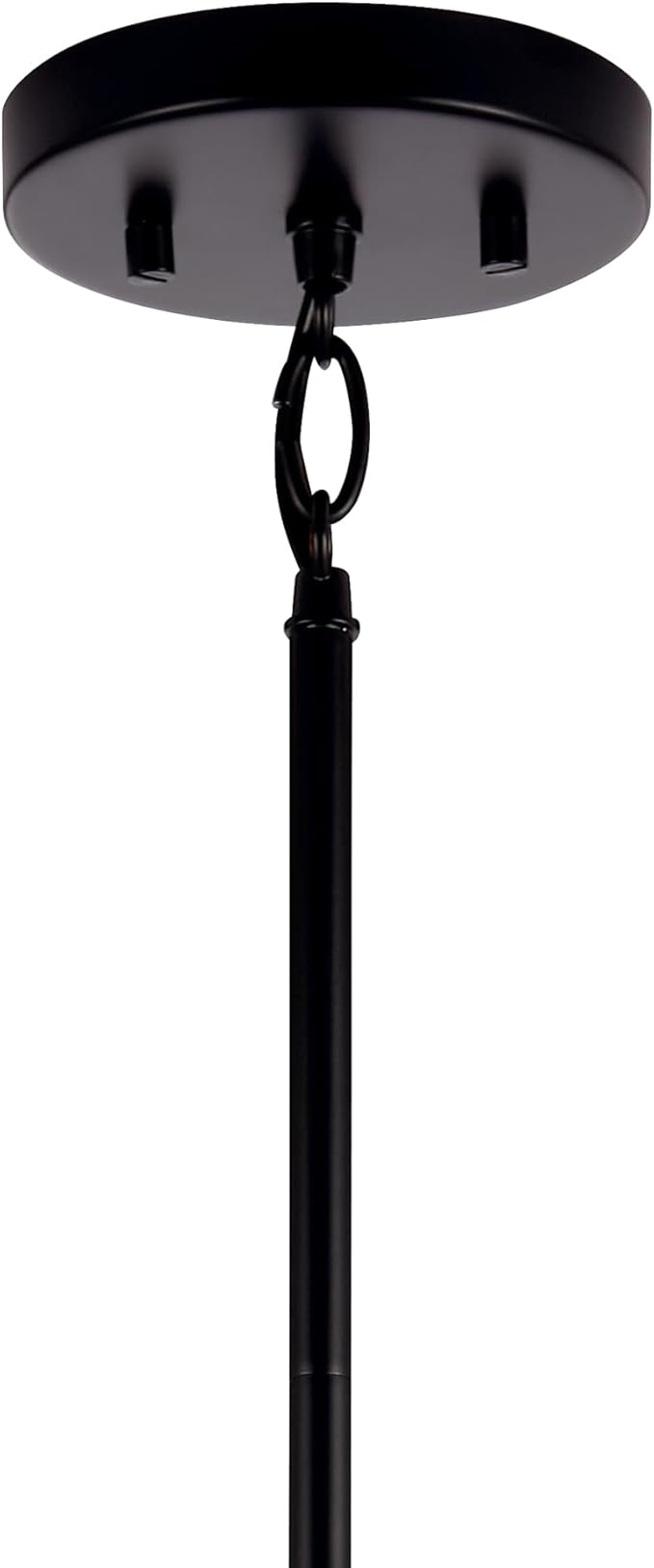 Kichler Madden 1-Light Mini Pendant with Clear Glass in Black, Sloped Ceiling Compatible, for Bathroom or Kitchen (15" x 7"), 52725BK