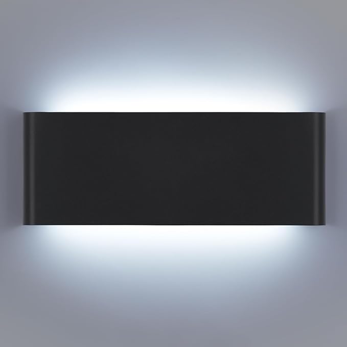 Mille Lucciole 11"Modern LED vanity light,15W Dimmable 5 CCT (3000K-6500K) Adjustable Wall Lamp,Up and Down Wall Lighting,Indoor Wall Sconce for Bedroom,Staircase,Hallway,Dressing Table, 1 Pack（Black）
