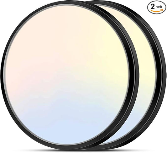zemty 2Pack 15" LED Flush Mount Ceiling Lights, 30W Dimmable 5CCT (3000K–6500K) Black Round Fixture | Bright Low-Profile Lighting for Kitchen, Hallway, Bedroom, Living Room