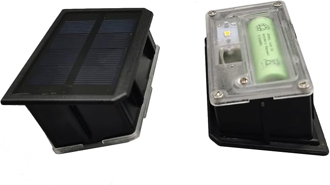 GOODFOEVER 2 Pack Solar Lights for Outdoor Fence and Wall: Replacement Top, Waterproof