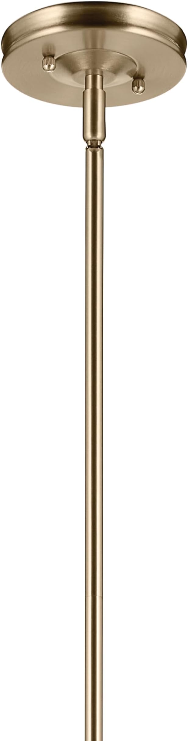 Kichler Laria 1-Light Pendant, Updated Traditional Light, Sloped Ceiling Compatible, for Kitchen with Opal Glass in Champagne Bronze (14.5" x 10.5"), 52774CPZ